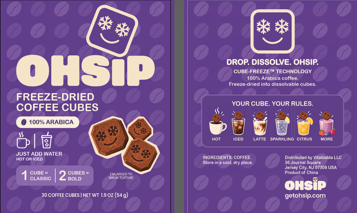 OHSIP Freeze-Dried Coffee Cubes — 30 Cubes